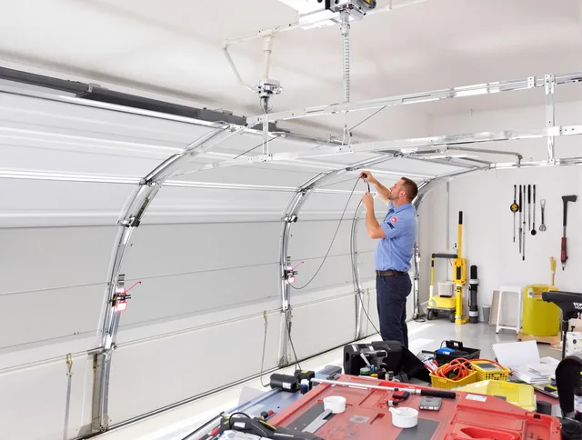 Garage door cable repair service by North Tustin Garage Door Repair in North Tustin
