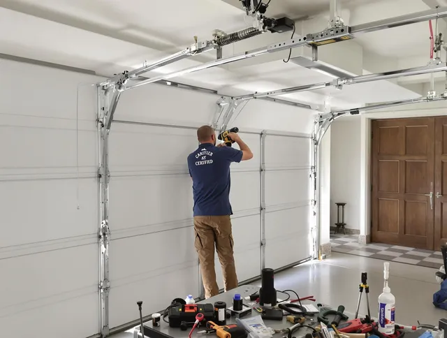 North Tustin Garage Door Repair certified technician performing precision garage door repair in North Tustin