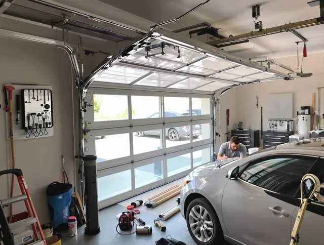 Garage door noise reduction service by North Tustin Garage Door Repair in North Tustin