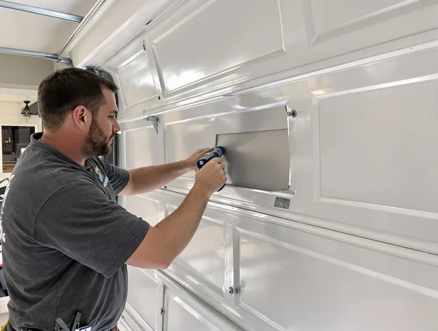 Garage door panel repair by North Tustin Garage Door Repair in North Tustin