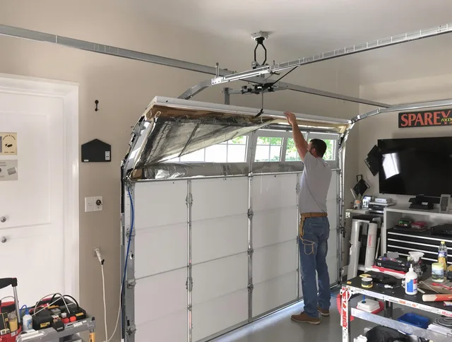Garage door section replacement by North Tustin Garage Door Repair in North Tustin